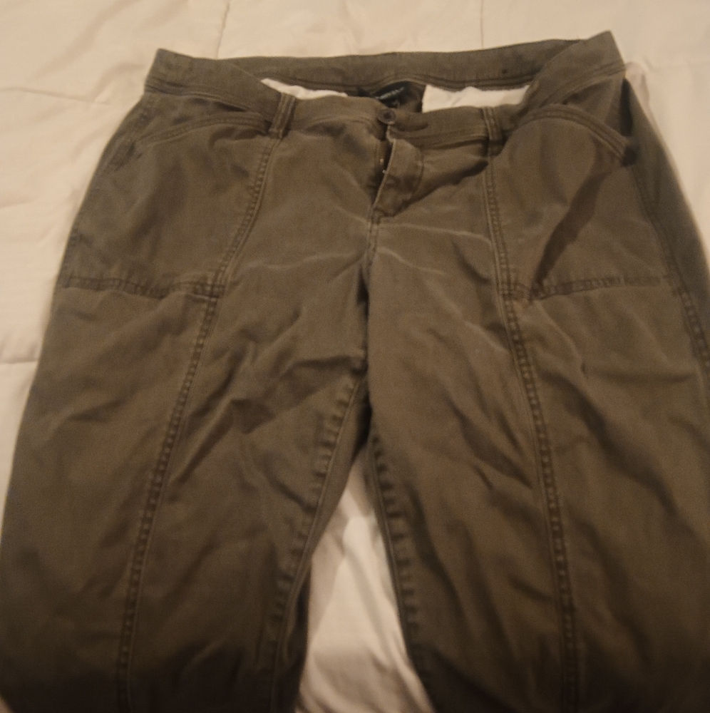 Olive Green Casual Pants